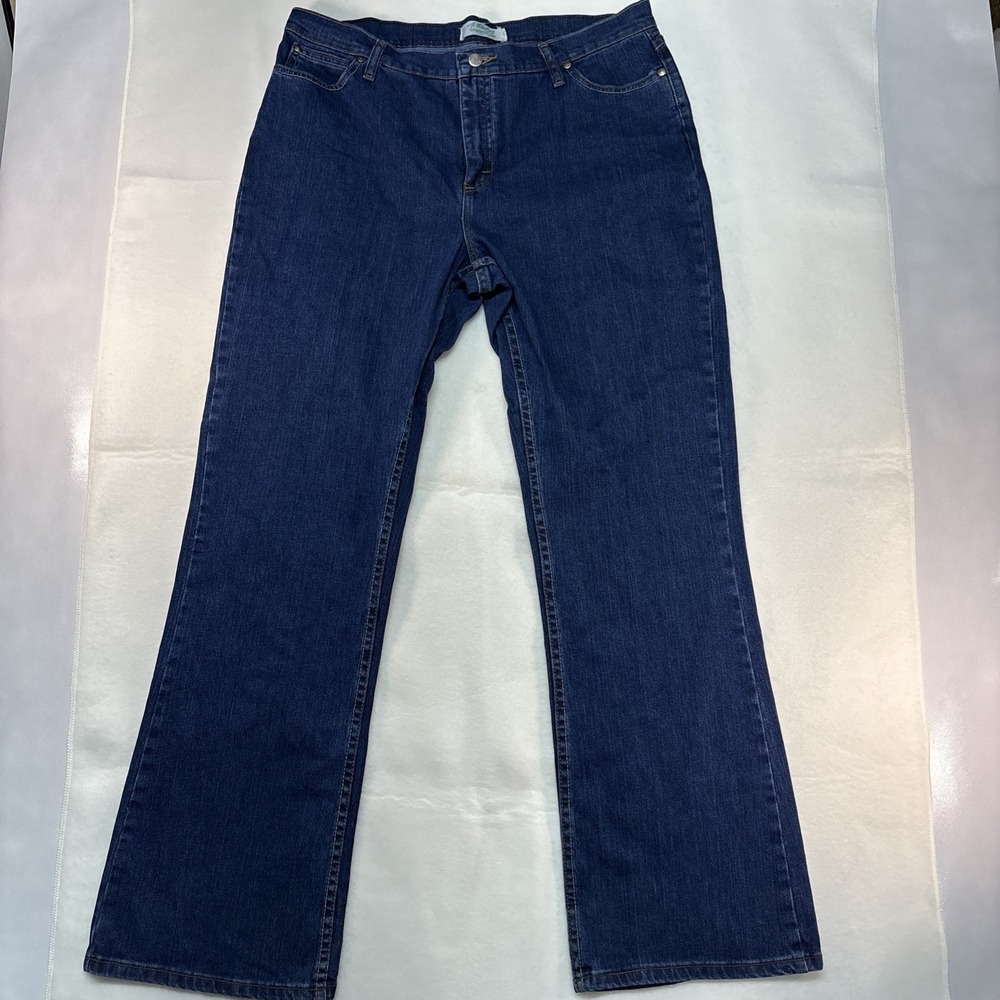 Wrangler As Real As Jeans Womens 16 x‎ 32 Blue Denim Bootcut Embroidered Pockets